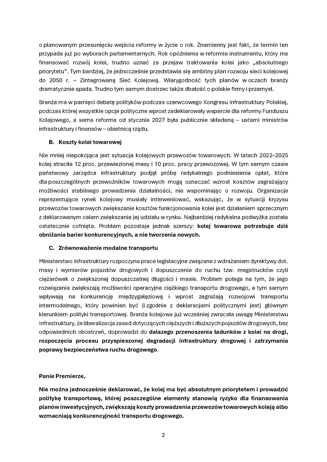 Czas sprawdzić, czy kolej jest rzeczywiście absolutnym priorytetem rządu.